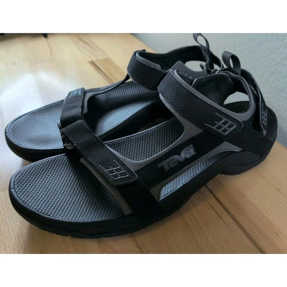 Teva Black Adjustable Strap Sandals Men’s US Size 12